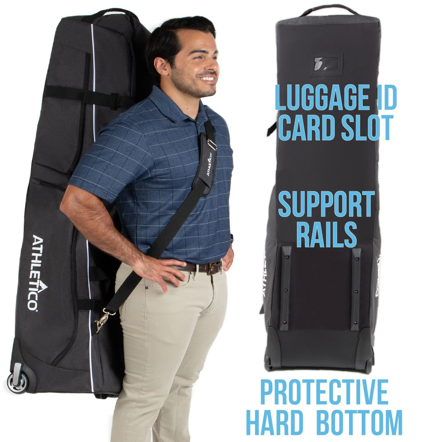 Athletico Ace Wheeled Golf Padded Travel Bag - Image 6