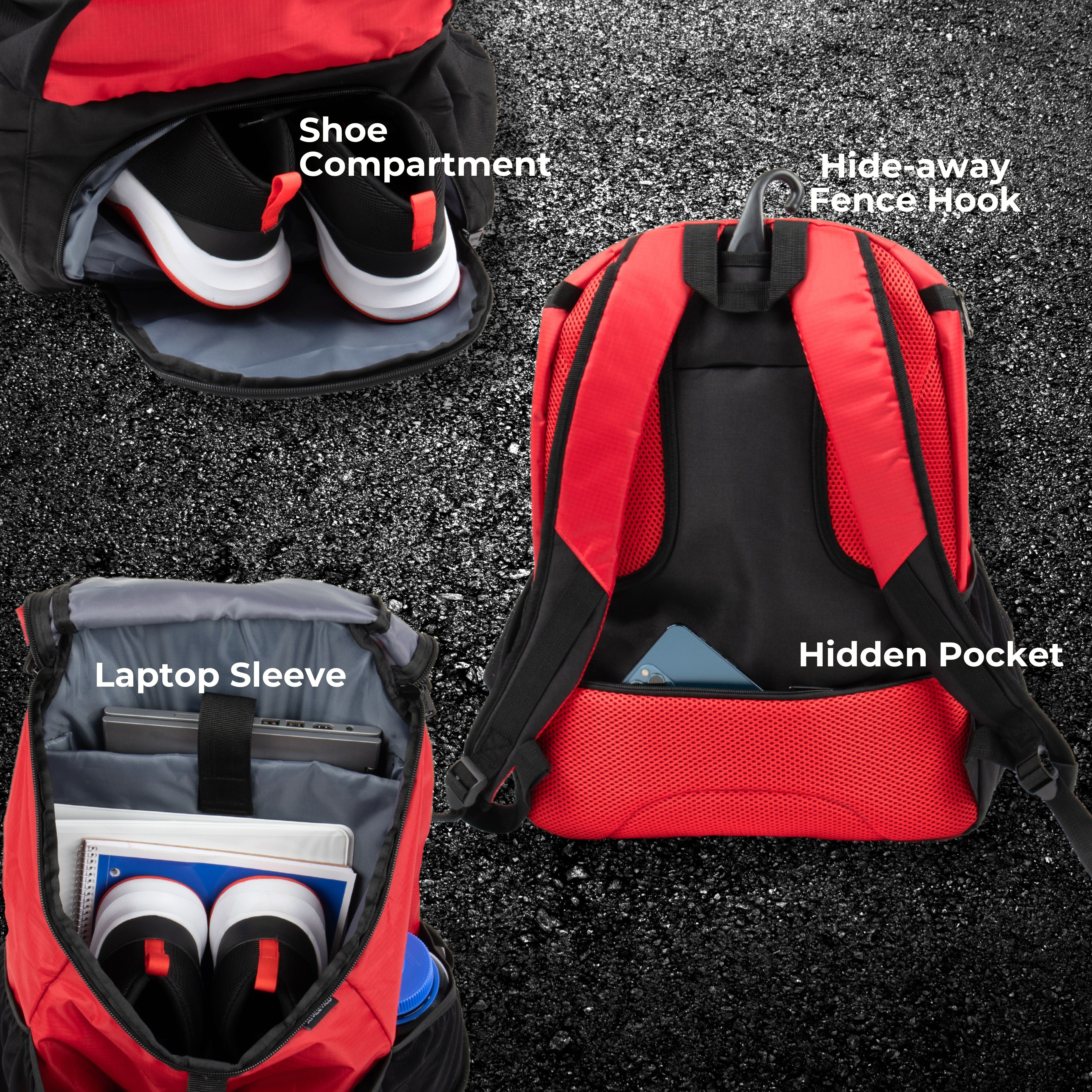 Athletico Streetball Basketball Backpack - Image 3